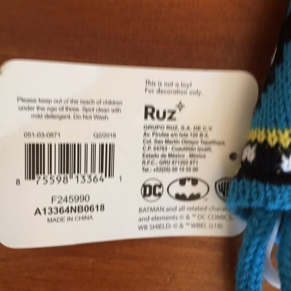 DC Comics Batman Knit Christmas Stocking - New with Tags - Picture 8 of 11